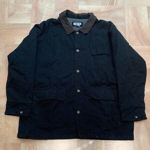 Cherokee Men's Vintage Casual Black Jean Button Down Sherpa Fleece Lined Jacket